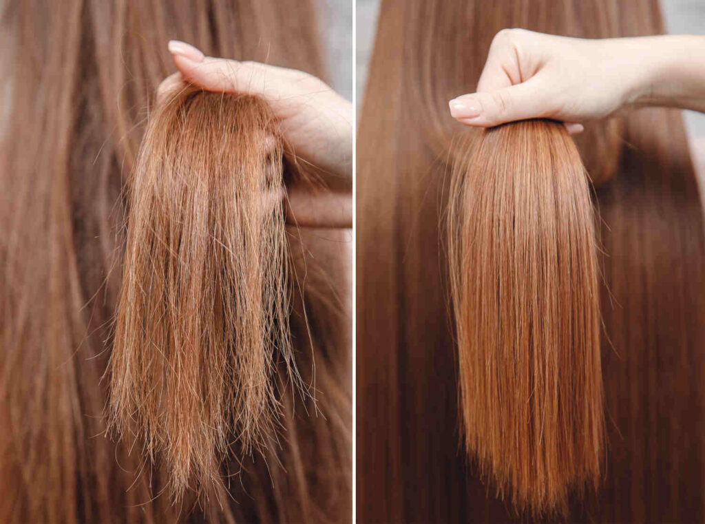 Mithilfe von Keratin lassen sich deine Haare sogar dauerhaft glätten